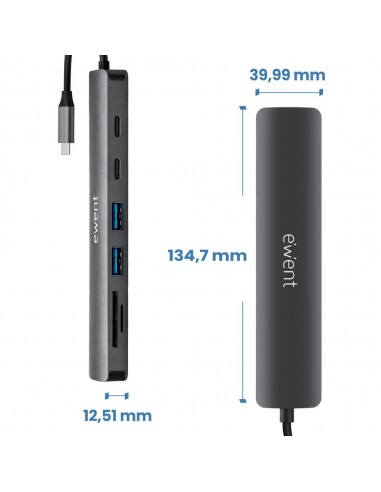 Docking station ewent ew1152 usb tipo c 7 en 1