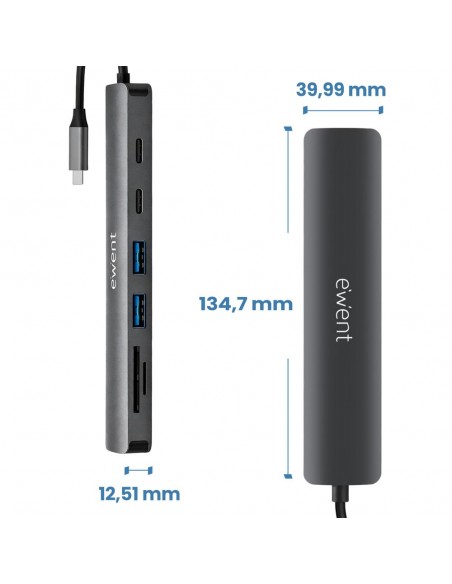 Docking station ewent ew1152 usb tipo c 7 en 1