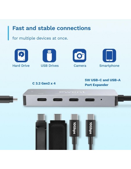Docking station ewent ew1151 usb tipo c - usb 3.2 5 en 1 Docking station ewent ew1151 usb tipo c - usb 3.2 5 en 1
