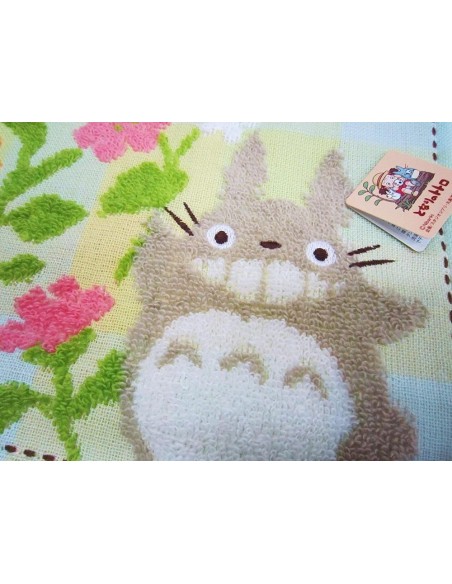Mini toalla totoro gris jardin de flores 25x25 cm mi vecino totoro Mini toalla totoro gris jardin de flores 25x25 cm mi vecino totoro