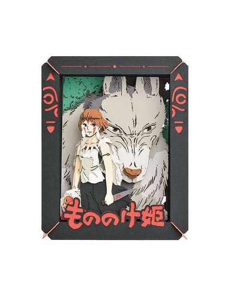 Princesa mononoke & san paper theater 10x8x4 cm la princesa mononoke