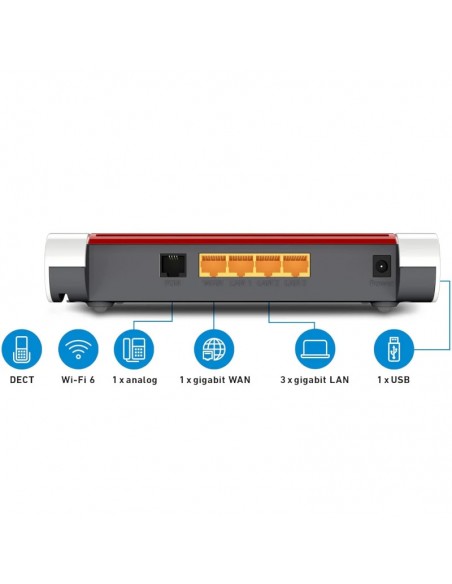 Router wifi 6 fritz! box 4050 mesh 1xgb wan 3xgb lan