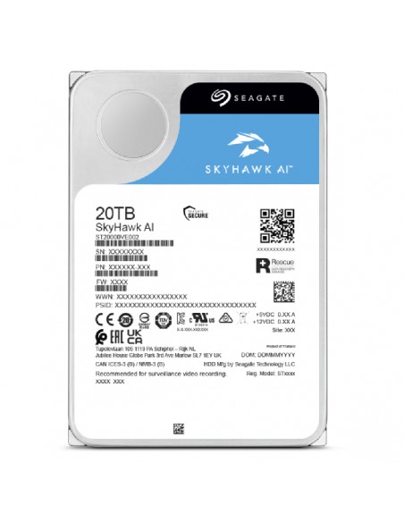 Disco duro interno hdd seagate skyhawk ai st20000ve003 20tb 3.5 pulgadas 512mb sata 6gb - s Disco duro interno hdd seagate skyhawk ai st20000ve003 20tb 3.5 pulgadas 512mb sata 6gb - s
