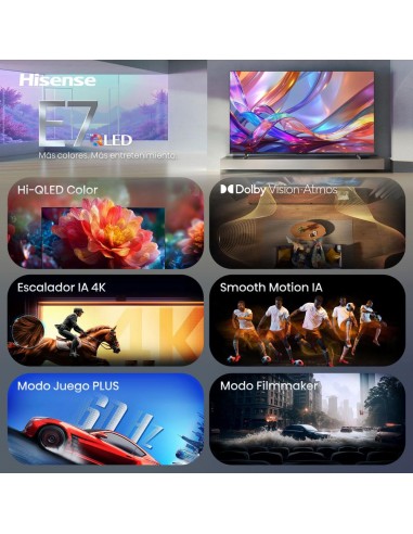 Tv hisense 65 pulgadas qled 4k uhd - 65e7s - smart tv