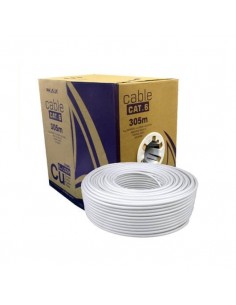 Bobina cable red solido phasak utp cat.6 awg24 305m gris phr 652