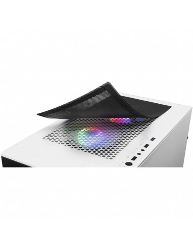 Caja ordenador mars gaming mcz premium micro atx 1 x usb 3.0 2 x usb 2.0 2 x 120mm frgb blanco