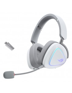 Auriculares gaming asus rog delta ii inalambrico blanco