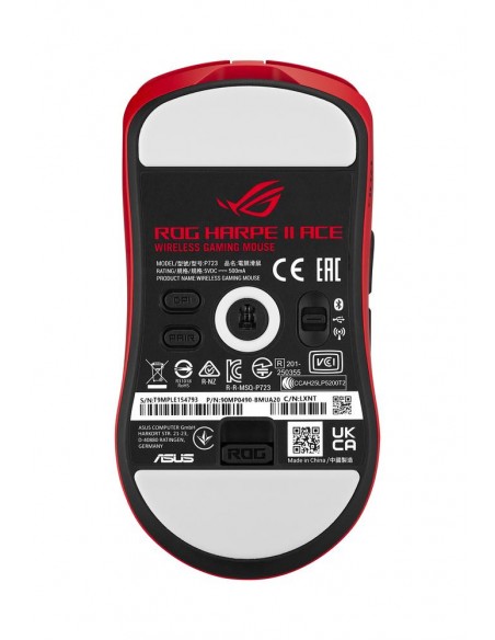 Raton inalambrico gaming asus rog harpe ii ace rojo