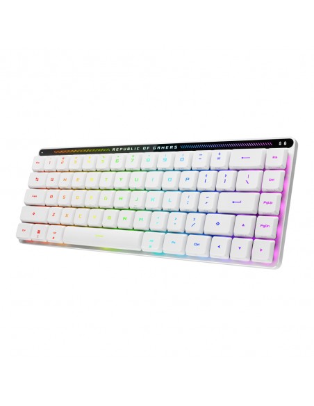 Teclado gaming asus rog falchion rx low profile inalambrico rgb blanco
