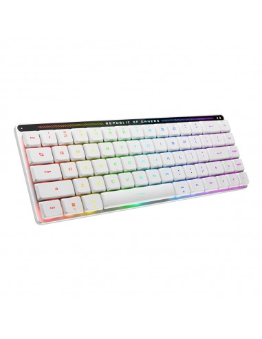 Teclado gaming asus rog falchion rx low profile inalambrico rgb blanco