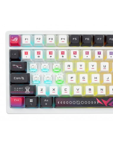 Teclado gaming asus rog azoth nx inalambrico rgb blanco ingles