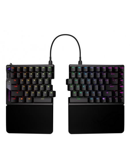 Teclado gaming asus rog falcata inalambrico rgb negro ingles