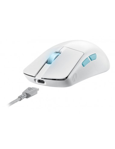 Raton inalambrico gaming asus rog harpe ace aim lab edition blanco