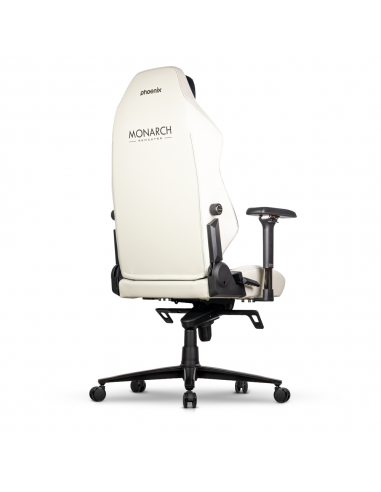 Silla gaming phoenix monarch remaster cuero napa negra y blanca talla r