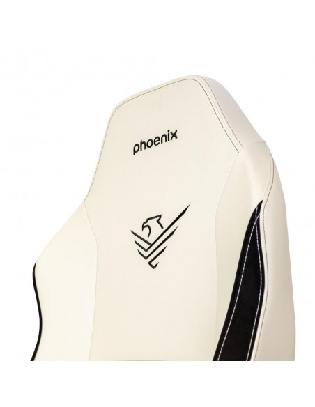 Silla gaming phoenix monarch remaster cuero napa negra y blanca talla r