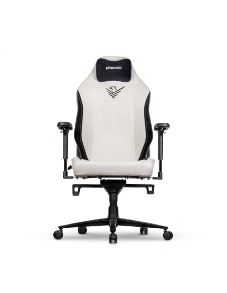 Silla gaming phoenix monarch remaster tela gris y negro talla r