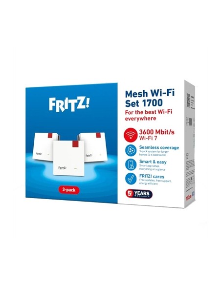 Punto de acceso repetidor fritz! mesh set 1700 3 unidades