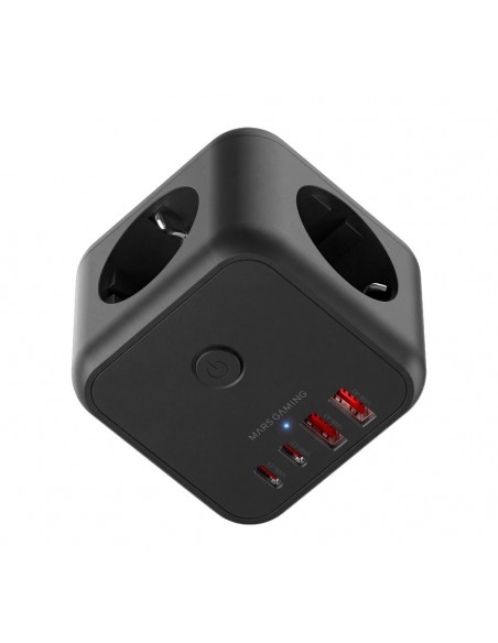 Cargador de pared mars gaming md - cube20 20w 3x schuko 2x usb tipo c 2x usb tipo a negro Cargador de pared mars gaming md - cube20 20w 3x schuko 2x usb tipo c 2x usb tipo a negro
