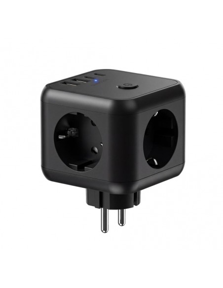 Cargador de pared mars gaming md - cube20 20w 3x schuko 2x usb tipo c 2x usb tipo a negro Cargador de pared mars gaming md - cube20 20w 3x schuko 2x usb tipo c 2x usb tipo a negro