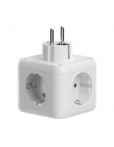 Cargador de pared mars gaming md - cube20w 20w 3x schuko 2x usb tipo c 2x usb tipo a blanco