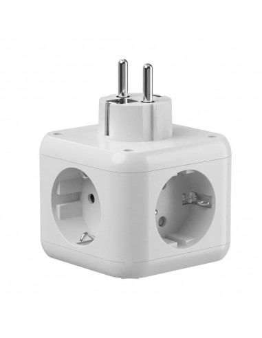 Cargador de pared mars gaming md - cube20w 20w 3x schuko 2x usb tipo c 2x usb tipo a blanco