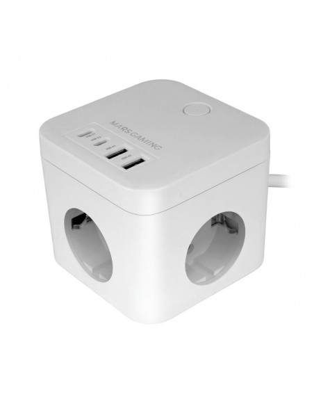 Cargador de pared mars gaming md - cube35w 35w 3x schuko 2x usb tipo c 2x usb tipo a blanco Cargador de pared mars gaming md - cube35w 35w 3x schuko 2x usb tipo c 2x usb tipo a blanco