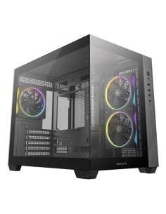 Caja ordenador gaming deepcool cg330 3f matx argb cristal templado negra