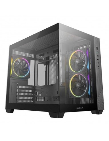 Caja ordenador gaming deepcool cg330 3f matx argb cristal templado negra