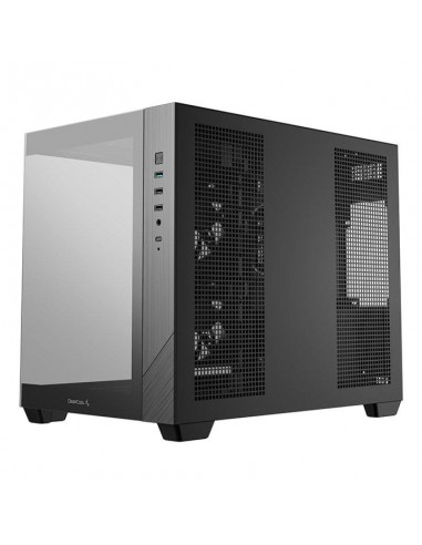 Caja ordenador gaming deepcool cg330 3f matx argb cristal templado negra