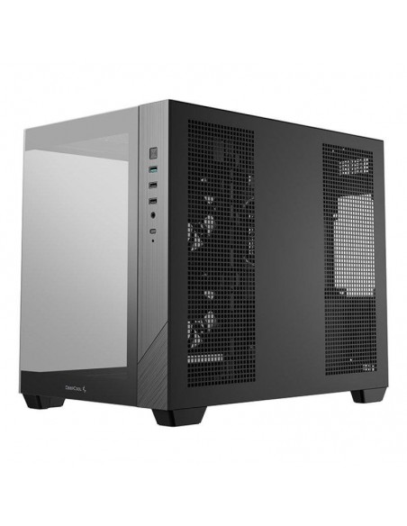 Caja ordenador gaming deepcool cg330 3f matx argb cristal templado negra