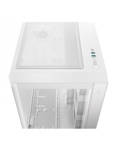 Caja ordenador gaming deepcool cg530u 4f atx argb cristal templado blanca