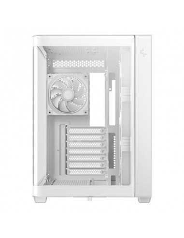 Caja ordenador gaming deepcool cg530u 4f atx argb cristal templado blanca