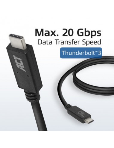 Cable usb - c act connectivity carga 240w mas datos 20 gbps 1.m certificado usb - if