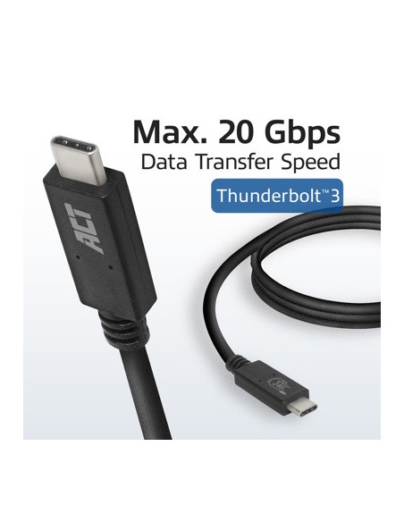 Cable usb - c act connectivity carga 240w mas datos 20 gbps 1.m certificado usb - if Cable usb - c act connectivity carga 240w mas datos 20 gbps 1.m certificado usb - if
