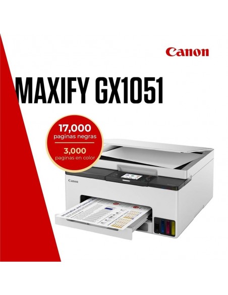 Multifunción inyección canon maxify gx1051 red - wifi - duplex impresión - depósitos tinta - 3 botellas negro