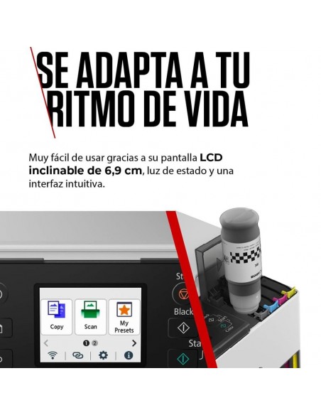 Multifunción inyección canon maxify gx1051 red - wifi - duplex impresión - depósitos tinta - 3 botellas negro