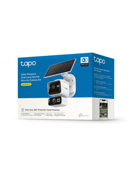 Kit de seguridad tp - link tapo c645d kit camara de seguridad dual + panel solar Kit de seguridad tp - link tapo c645d kit camara de seguridad dual + panel solar