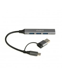 Hub ewent usb tipo c - usb 3.2 4 en 1