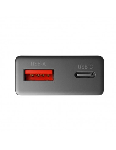Cargador de pared mars gaming md - gan30 30w 1x usb tipo c 1 x usb tipo a negro