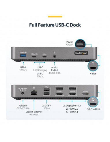 Docking station startech 13 en 1