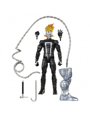 Figura hasbro marvel legends series build a figure marvel's box ghost rider (robbie reyes)
