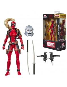 Figura hasbro marvel legends series build a figure marvel's box lady deadpool