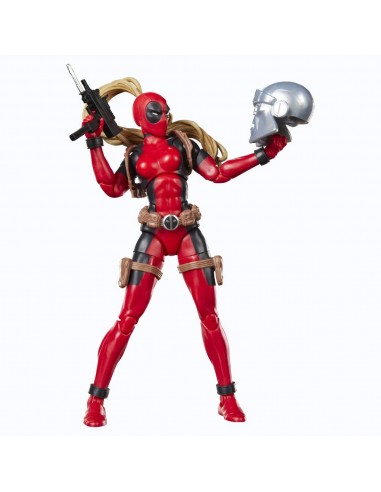 Figura hasbro marvel legends series build a figure marvel's box lady deadpool