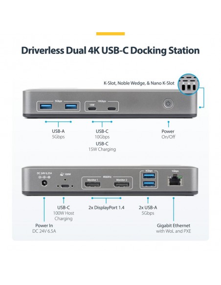 Docking station startech 10 en 1 Docking station startech 10 en 1