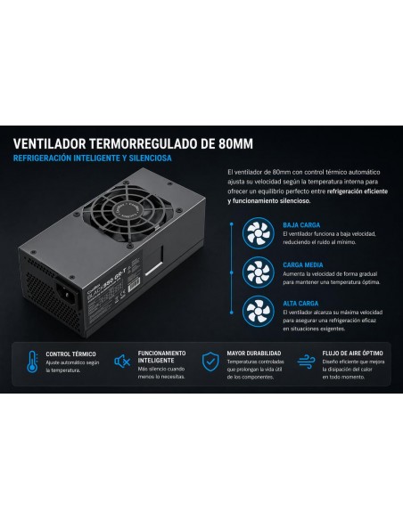 Fuente de alimentacion coolbox tfx black 550w 0gr - t Fuente de alimentacion coolbox tfx black 550w 0gr - t