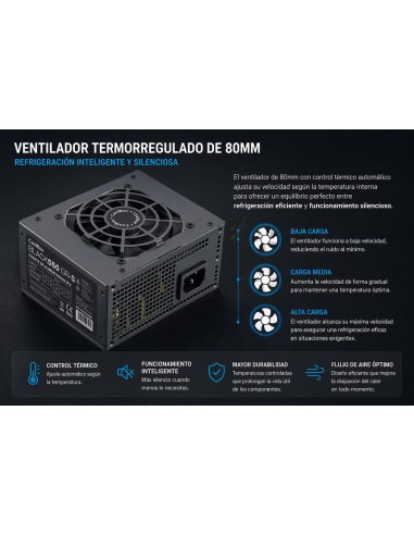 Fuente de alimentacion coolbox sfx basic black 550w 550gr - s