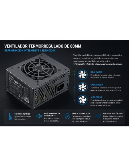 Fuente de alimentacion coolbox sfx basic black 550w 550gr - s