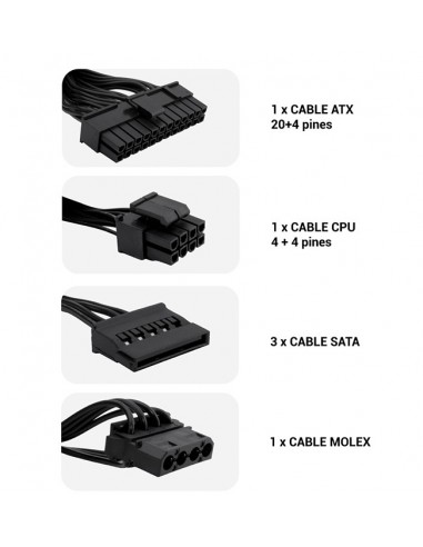 Fuente de alimentacion coolbox sfx basic black 550w 550gr - s