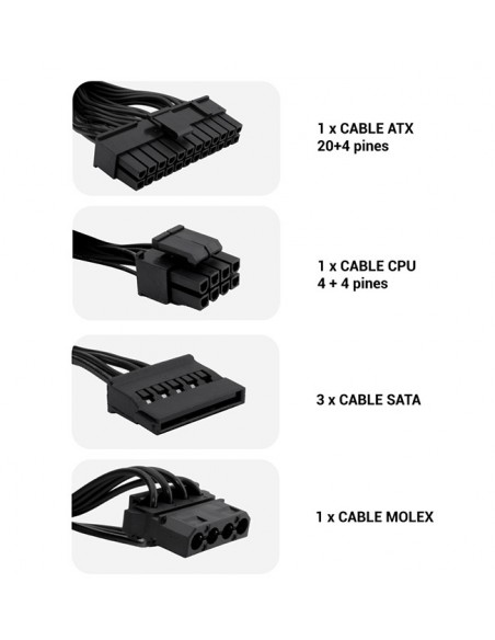 Fuente de alimentacion coolbox sfx basic black 550w 550gr - s