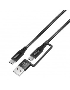 Cable coolbox carga mas datos micro usb - c 60w 1.2m adaptador usb - a